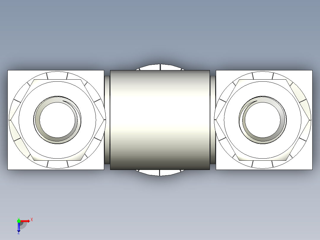 方型鉸鏈SQH(A)-3D多系列多零件图纸模型俯视图