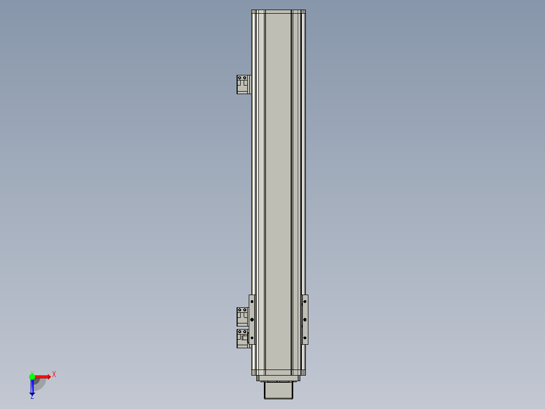 半封闭丝杆滑台MT75BS.L#.350.BM.P10.C3俯视图