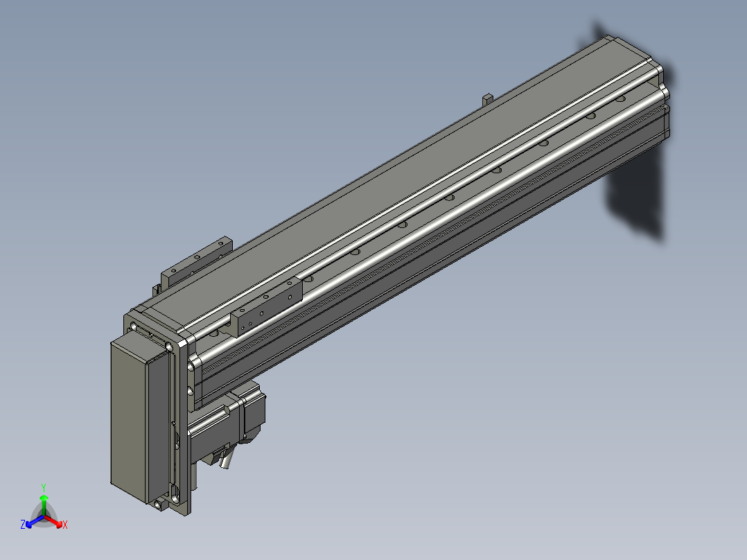 半封闭丝杆滑台MT75BS.L#.350.BM.P10.C3正等轴测图