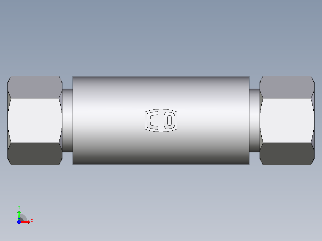 卡套式工业通用硬管接头EO_Weld_bulkhead_fitting_ESV12ZL71前视图