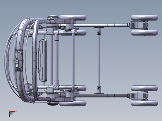 基于SolidWorks婴儿车三维俯视缩略图