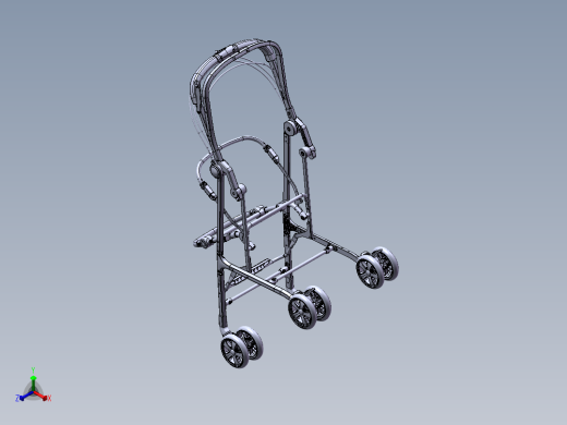 基于SolidWorks婴儿车三维正等轴测缩略图