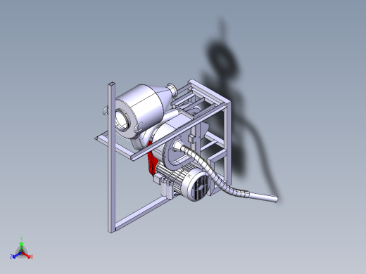 自吸式玉米大豆药材粉碎机catia模型