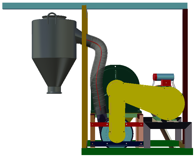 自吸式玉米大豆药材粉碎机catia模型