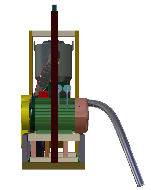自吸式玉米大豆药材粉碎机catia模型