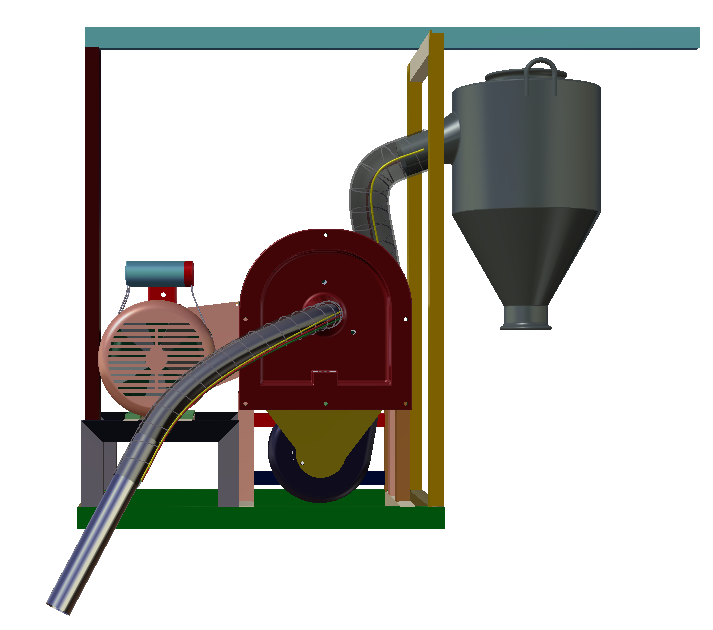 自吸式玉米大豆药材粉碎机catia模型