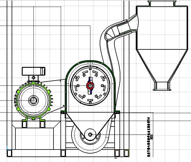 自吸式玉米大豆药材粉碎机catia模型