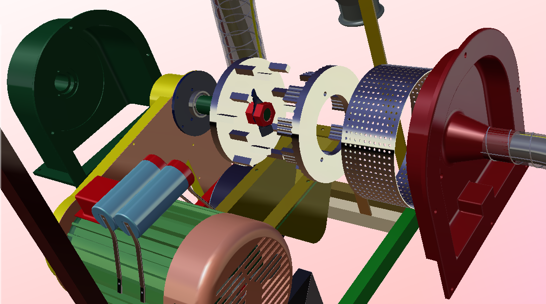 自吸式玉米大豆药材粉碎机catia模型