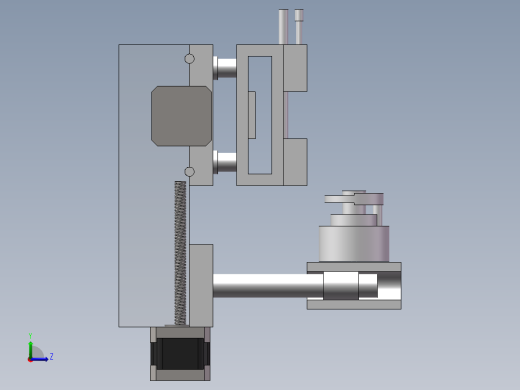 车床切割装置左视缩略图
