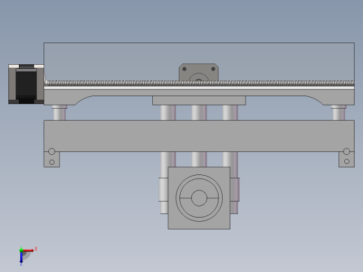 车床切割装置俯视缩略图