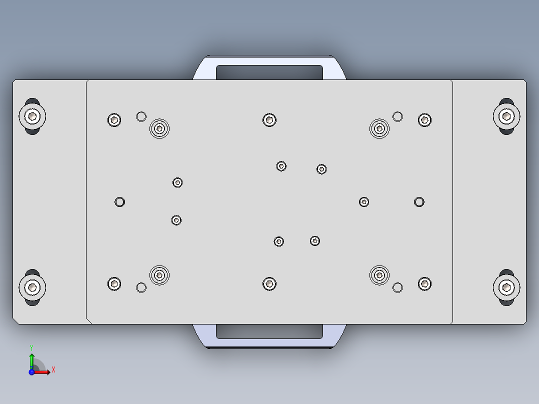 B切水口料头治具前视图