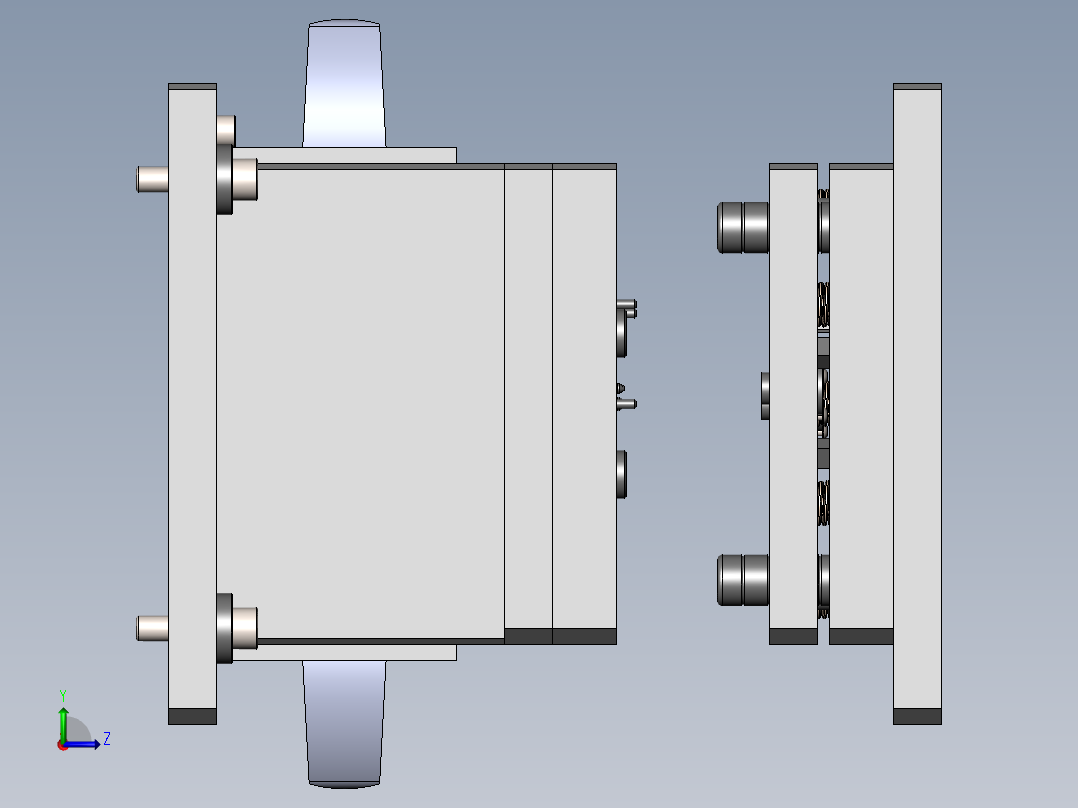 B切水口料头治具左视图