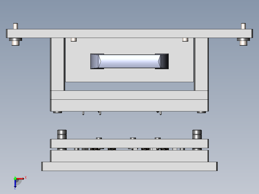 B切水口料头治具俯视图