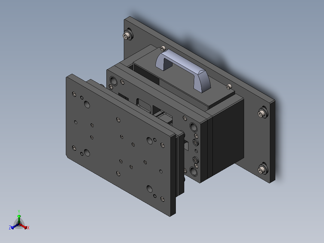 B切水口料头治具正等轴测图