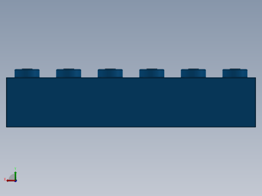 乐高套装 4421基本积木-4181139 - 2456 - 44237 Bright Blue Brick 2 x 6.SLDPRT后视缩略图