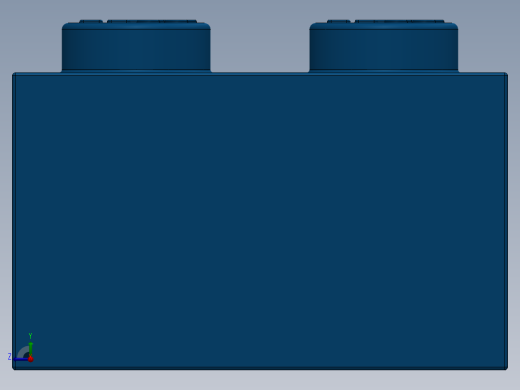 乐高套装 4421基本积木-4181139 - 2456 - 44237 Bright Blue Brick 2 x 6.SLDPRT右视缩略图