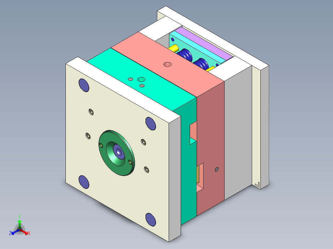 蓝牙耳机外壳耳塞模具图纸844309==100正等轴测图
