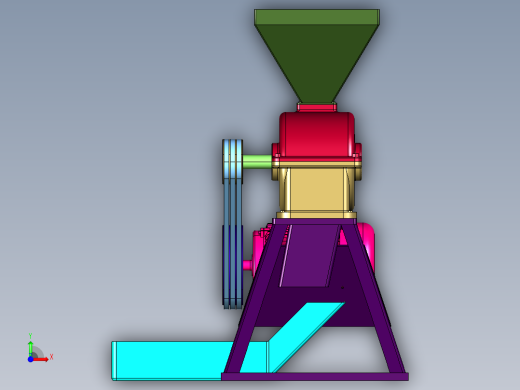 中药材齿式磨粉碎机前视缩略图