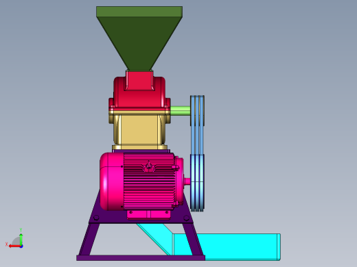 中药材齿式磨粉碎机后视缩略图