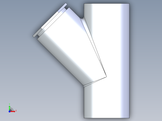 CPVC管件34-Sch80_45_Reducing_Wye_SxSxS_9870-337FB_3in x 1.5in前视缩略图