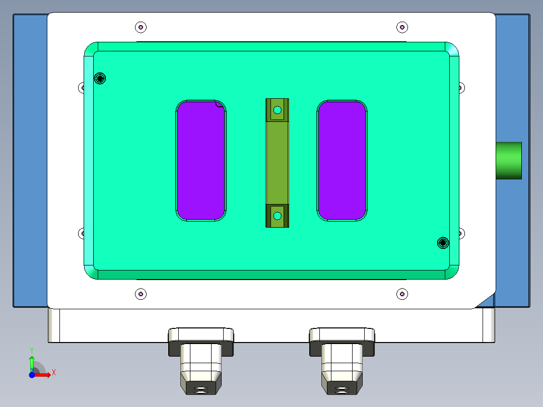 XIN-笔记本CNC工装夹具三维模型CNC5-3G-0122前视图