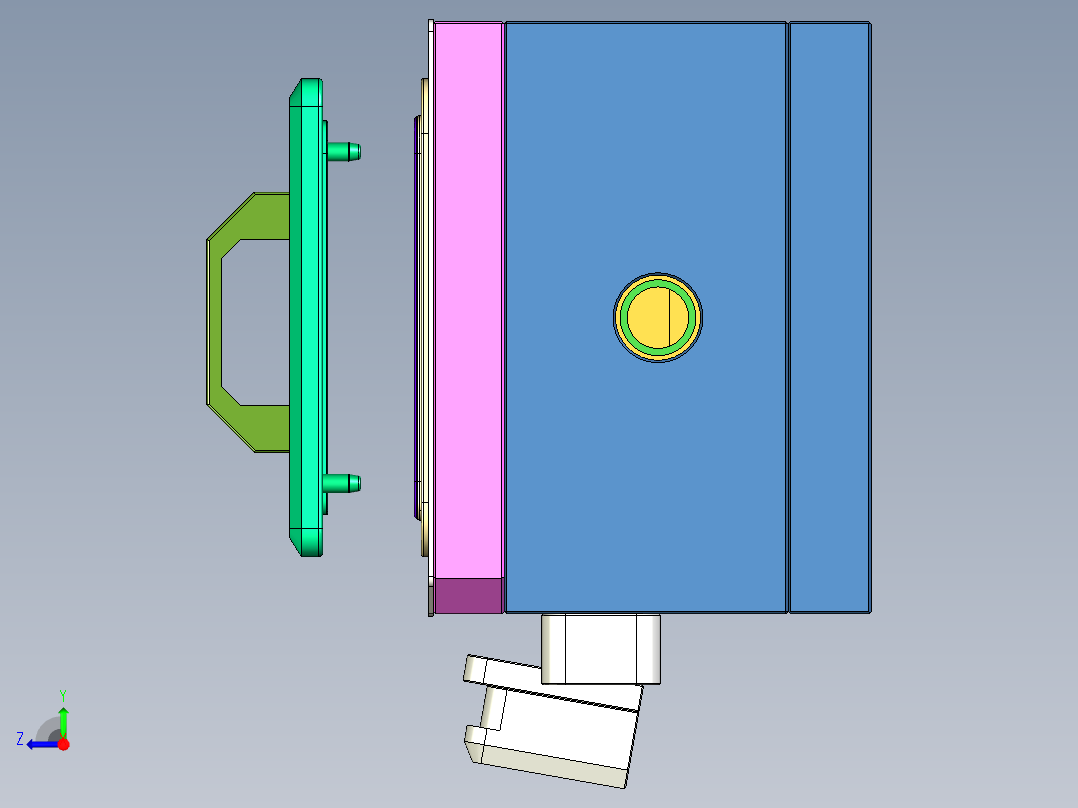 XIN-笔记本CNC工装夹具三维模型CNC5-3G-0122右视图