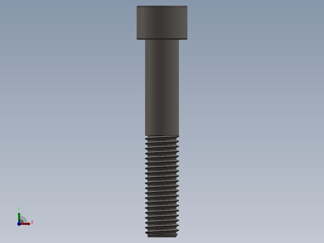 Screw_DIN_912_M12x70_A2.SLDPRT公制内六角螺钉前视图
