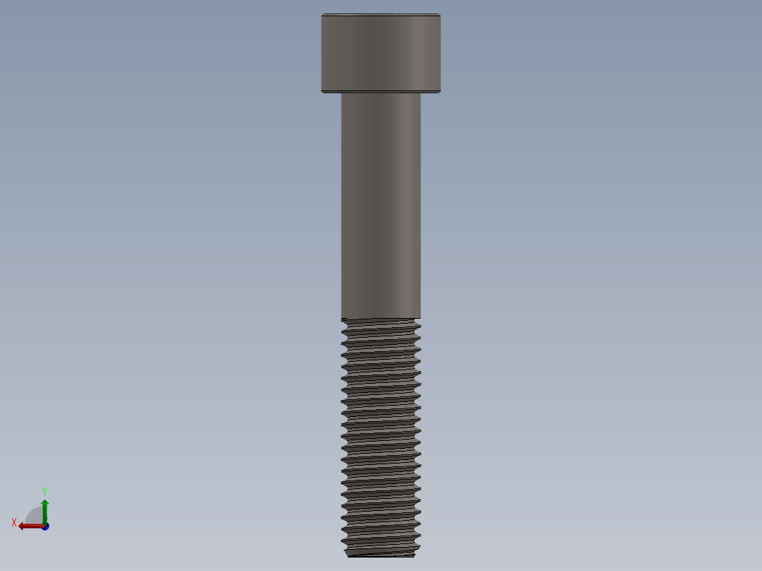 Screw_DIN_912_M12x70_A2.SLDPRT公制内六角螺钉后视图