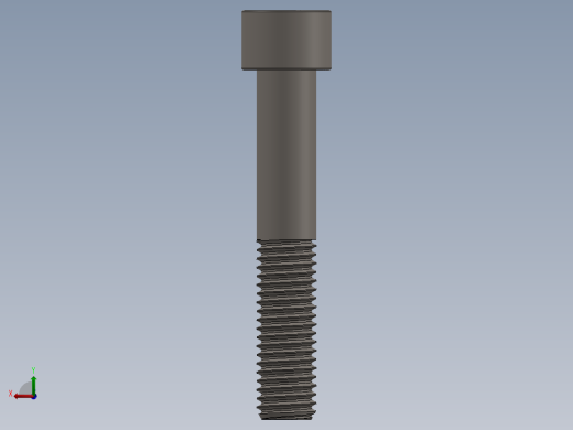 Screw_DIN_912_M12x70_A2.SLDPRT公制内六角螺钉后视缩略图