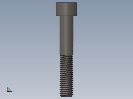 Screw_DIN_912_M12x70_A2.SLDPRT公制内六角螺钉左视缩略图