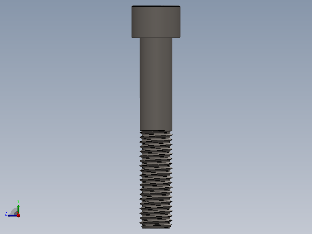 Screw_DIN_912_M12x70_A2.SLDPRT公制内六角螺钉右视图