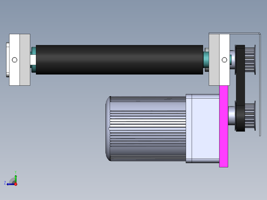 长度850皮带宽度200PVC输送带右视图