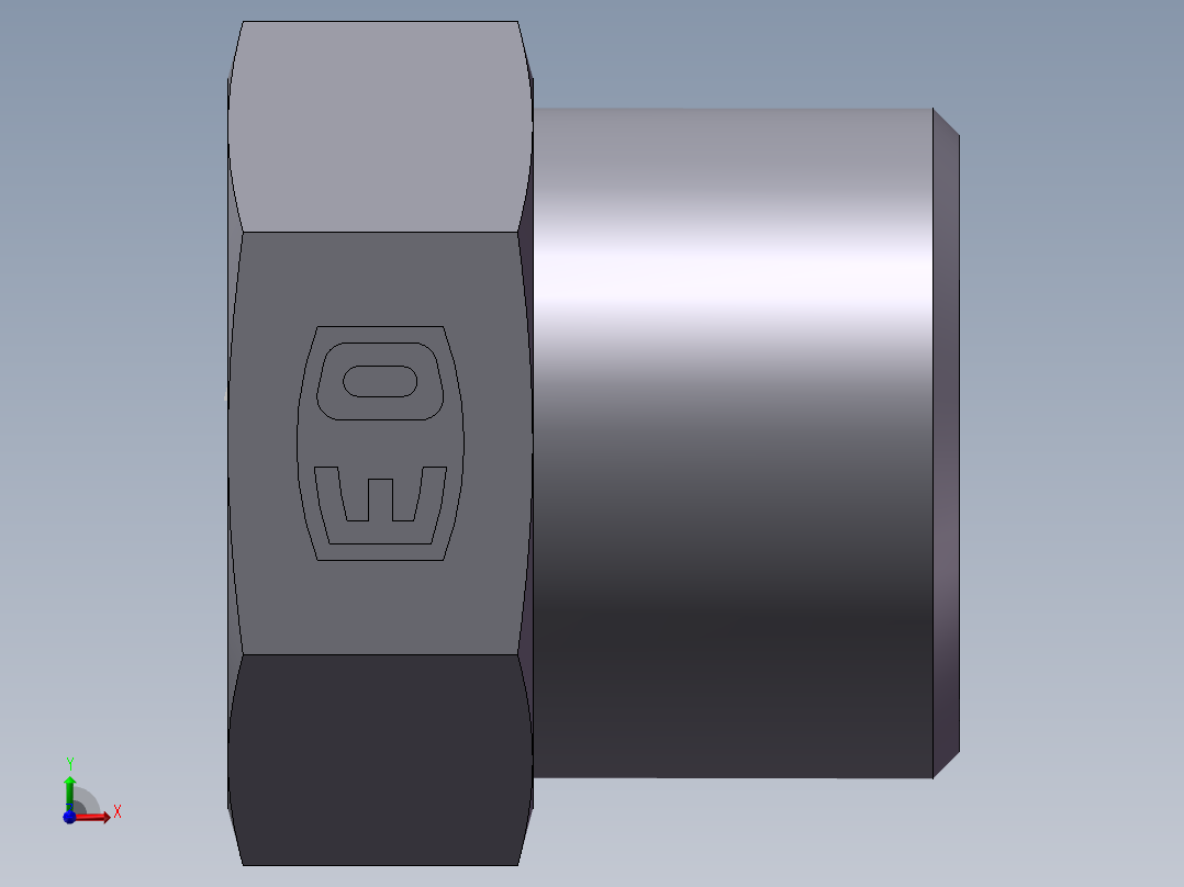 堵头 4C+4D 管端堵、4D-22前视图