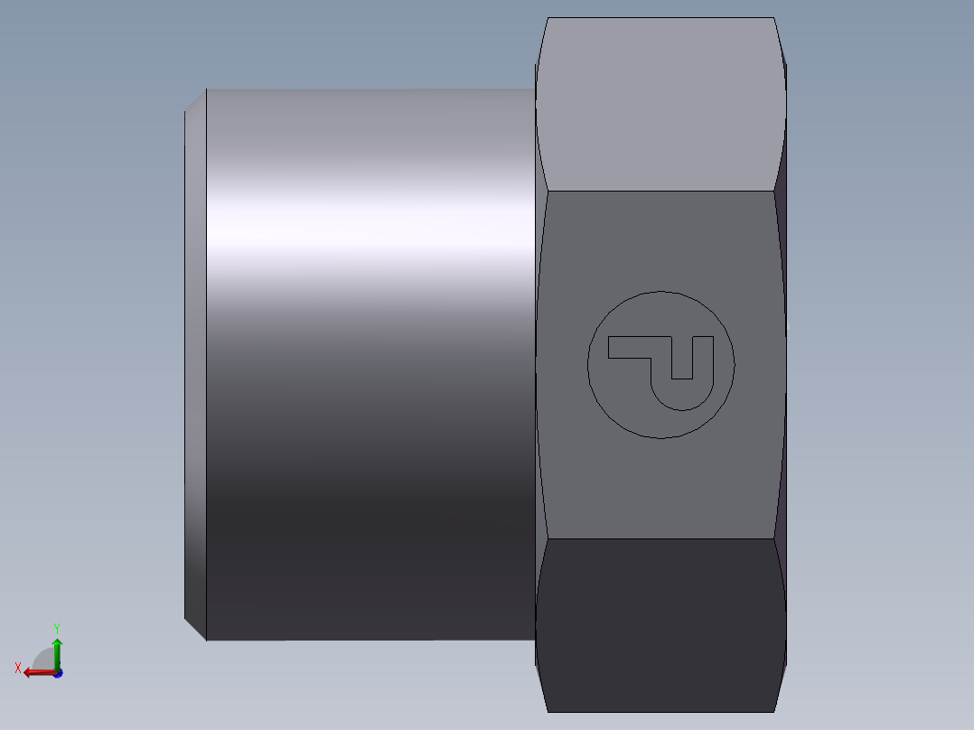 堵头 4C+4D 管端堵、4D-22后视图