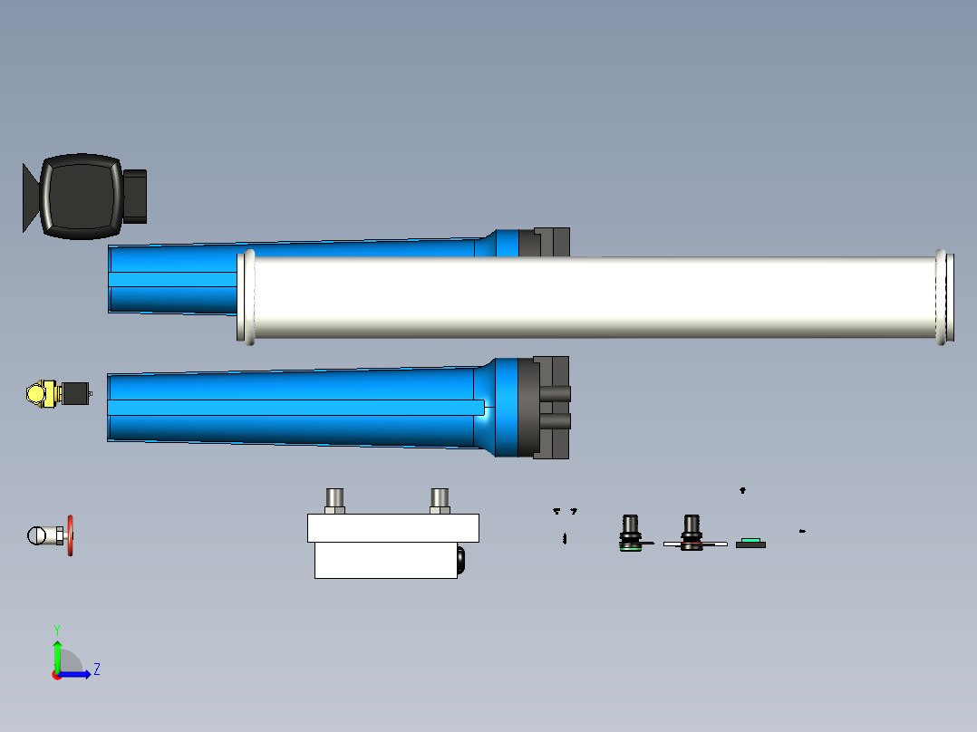 B2003899-100LPH RO 水处理机器左视图