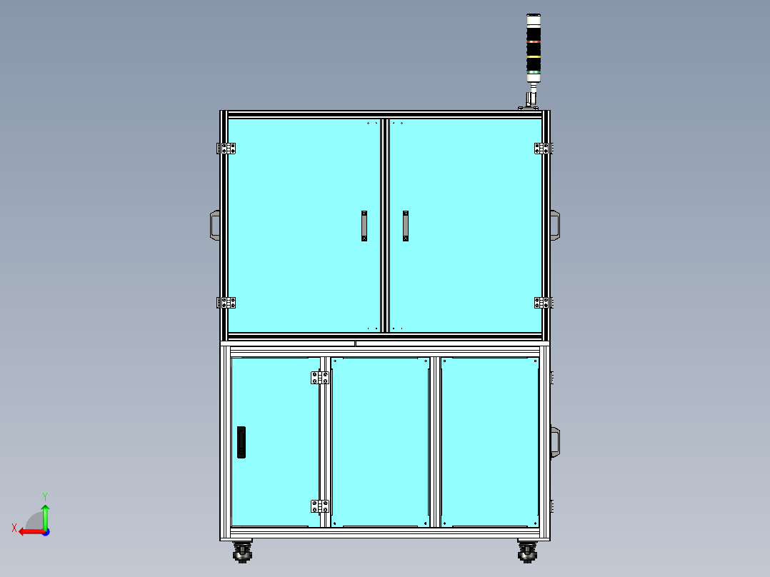 设备外框架设计后视图
