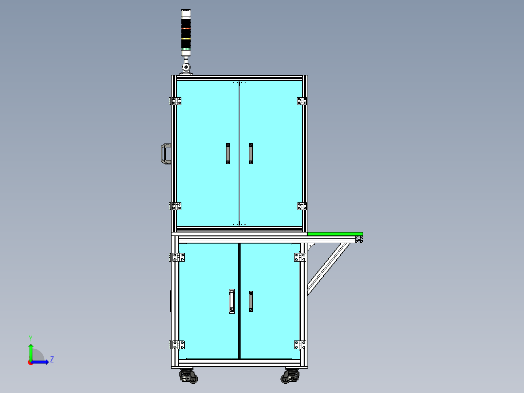 设备外框架设计左视图