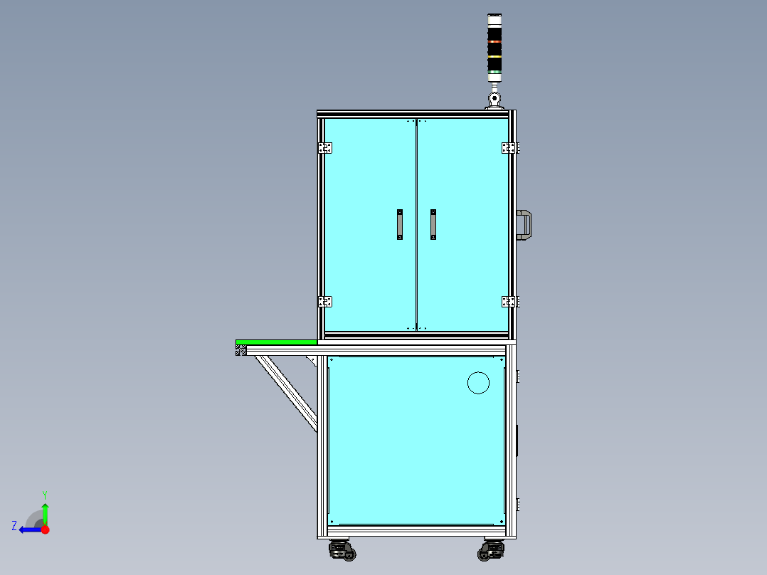 设备外框架设计右视图
