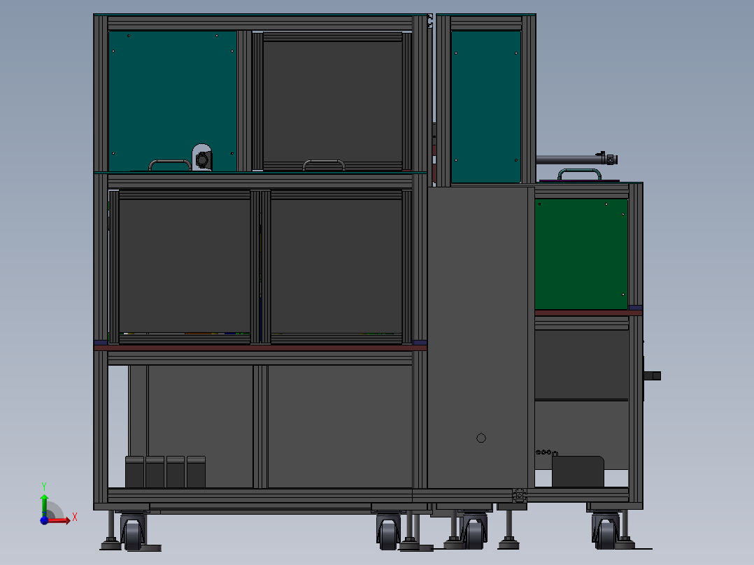 模拟全自动装配设备前视图