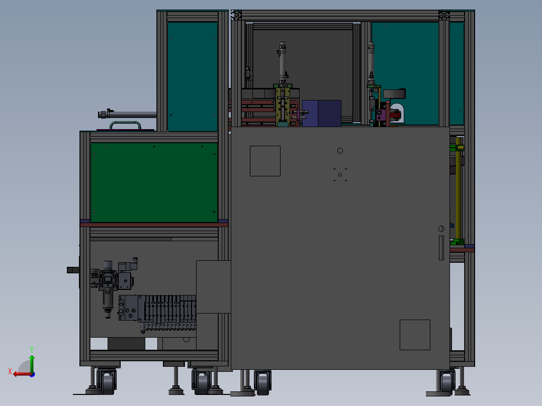 模拟全自动装配设备后视图