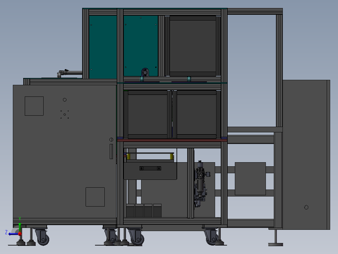 模拟全自动装配设备右视图