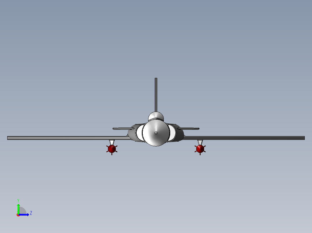 A2004197-新型战斗机左视图