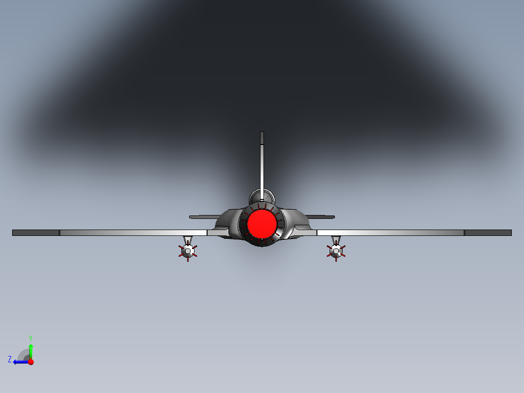 A2004197-新型战斗机右视图