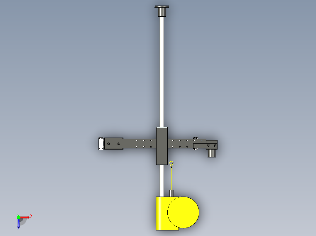 电动螺丝枪支架助力臂平衡臂 气动螺丝刀平衡器 电批风批固定支架2俯视图