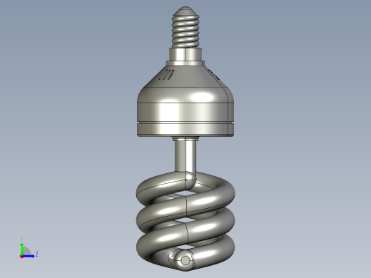 螺旋形灯泡左视缩略图