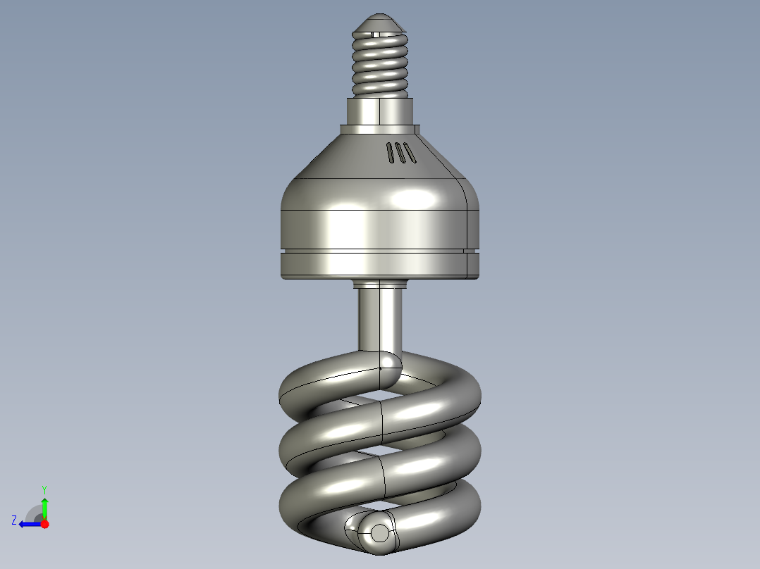螺旋形灯泡右视图
