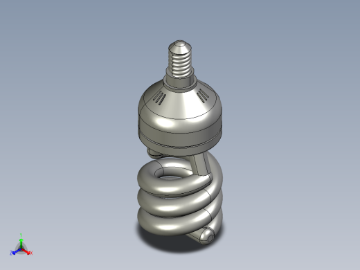 螺旋形灯泡正等轴测缩略图