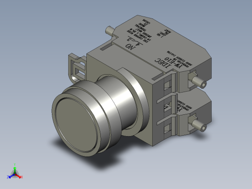 ZB5AA3C弹簧复位按钮头正等轴测缩略图