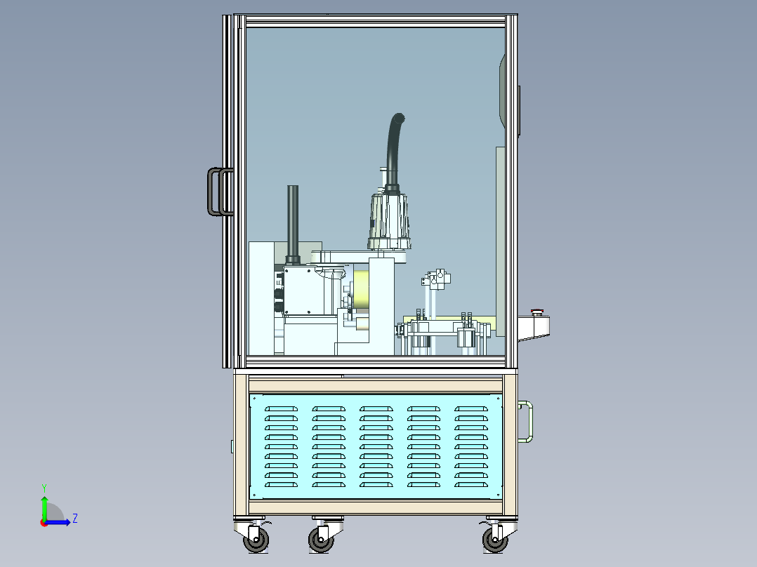 手机盒贴标机左视图
