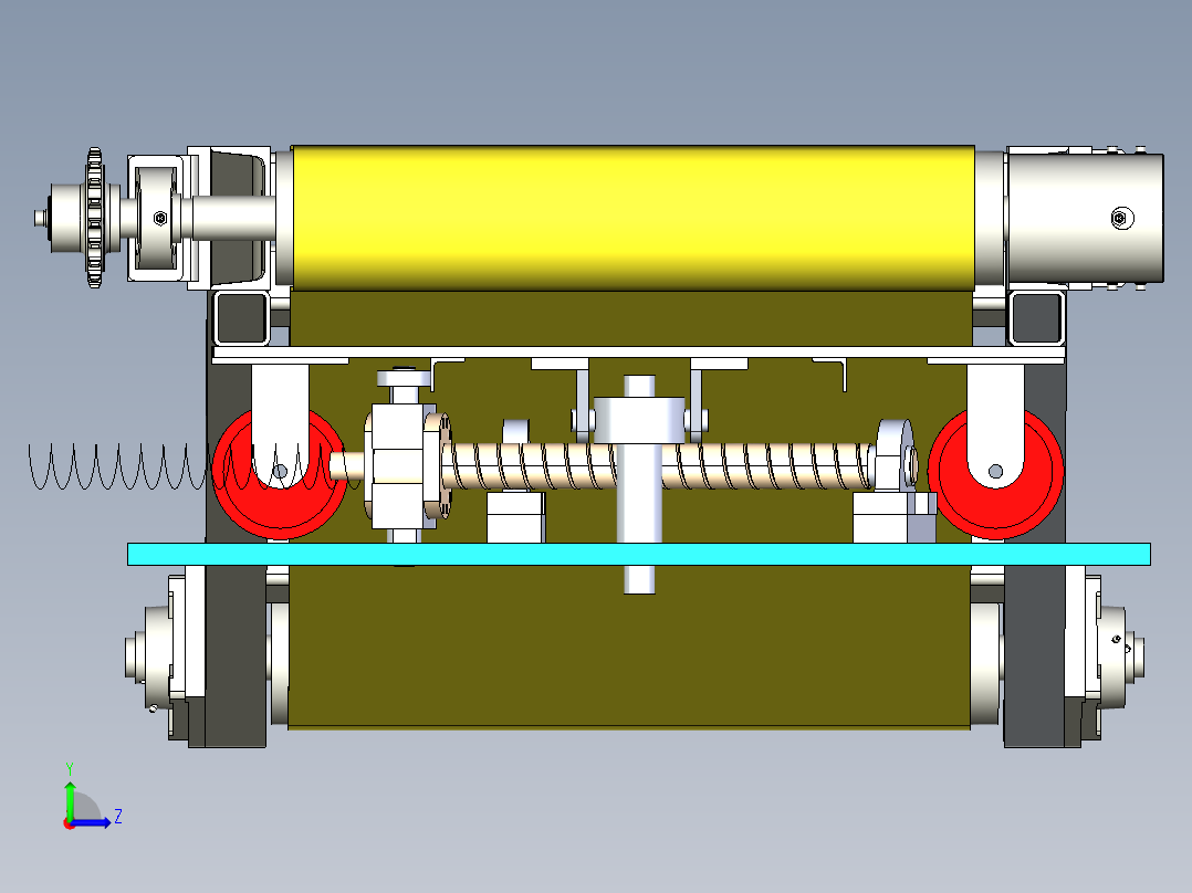 摆动输送带左视图